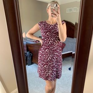 Loft cheetah print dress